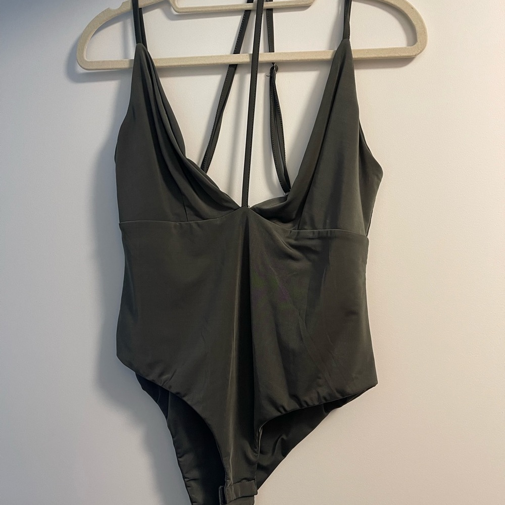 Makers of Dreams Green Tank Top Bodysuit